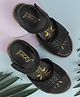 Jazzy Juniors Geometric Designed Velcro Closure Sandals - Black
