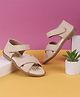 Jazzy Juniors Geometric Designed Velcro Closure Sandals - Beige