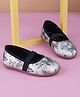 Jazzy Juniors Butterflies Printed Ballerinas - Black