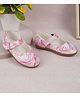 Jazzy Juniors Marble Designed  Velcro Closure Mary Jane Ballerinas - Pink