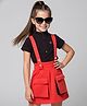 OLLINGTON ST. Cotton Half Sleeves Top & Skirt Set - Rust & Black