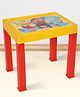 Italica 5230 Kids Multi-Purpose Table | Cartoon Print Plastic Table for Children | Durable & Lightweight Study table | Plastic Play Table (Yellow & Red)