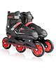JJ JONEX Racer Adjustable Inline Shoe Skates for All Size Groups (32-35 EURO) 19.7 CM (Red-Medium)