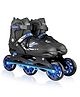 JJ JONEX Racer Adjustable Inline Shoe Skates for All Size Groups  (36-39 Euro) 22.2 CM (Black/Royal, Large)