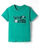 Kookie Kids Single Jersey Knit Half Sleeves T-Shirt With Lets Glow Together Text Print - Mint