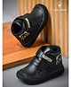KATS Bear Patch Detailed Anti Skid  Musical Shoes - Black
