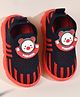 KATS Mesh Detailed & Teddy Bear Face Applique Detailed Shoes - Red
