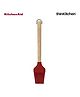 KitchenAid Premium Birchwood Basting Brush | Heat-Resistant Silicone Bristles | Empire Red
