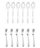Culinex by thinKitchen| 18/8 Stainless Steel All Purpose Fork & All Purpose Spoon, Mirror Finish, Set of 6 each