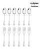 Culinex by thinKitchen|Fest 18/8 Stainless Steel Table Fork & Table Spoon,  Set of 6