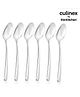 Culinex by thinKitchen| 18/8 Stainless Steel Tea Spoon, Mirror Finish, Set of 6