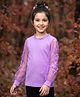 Pine Kids Woven Full Sleeves Top with Floral Embroidery - Purple