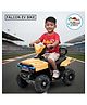 Stylezone Falcon EV Bike for Kids 2-5 Yrs | Ride-on LED Lights & Foot Accelerator 6V Car Battery Operated Ride On(Golden)