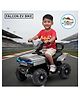 Stylezone Falcon EV Bike for Kids 2-5 Yrs | Ride-on with LED Lights & Foot Accelerator 6V Car Battery Operated Ride On(Silver)