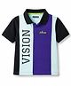 Pine Kids Cotton Knit Half Sleeves Polo T-Shirt with Text Graphics -Multicolour