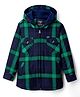 Noddy Full Sleeves Plaid Checked Light Winter Hooded Anti Pilling Jacket - Red