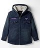 Noddy Denim Washed Full Sleeves Light Winter Hooded Anti Pilling Jacket - Khaki