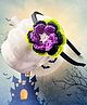 Bobbles & Scallops Halloween Theme Floral Designed Crotchet Hair Band - Black & Green