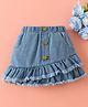 Mark & Mia Cotton Skirt with Frill Detailing - Blue
