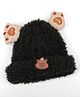 DukieKooky Knit Teddy Bear Patch Detailed Cap - Black - Circumference 40 Cm