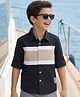 Pine Kids Cotton Woven Full Sleeves Solid Shirt - Black