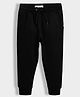 Orange Sugar 100% Cotton  Knit Solid Winter Joggers - Black