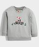 Orange Sugar 100% Cotton Knit Full Sleeves Penguin Printed Light Winter Sweatshirt - Grey