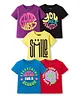 Pine Kids Cotton Knit Half Sleeves T-Shirts with Text Print Pack of 5 - Multicolor