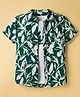 Pine Kids Viscose Woven Half Sleeves Shirt With T-Shirt & Floral Print - Green