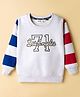 Ruff Fleece Knit Full Sleeves Sweatshirt With Los Angeles Embroidery - Light Grey