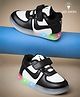 KATS Colour Blocked Velcro Closure LED Shoes - Black