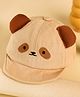 Kicks & Crawl Puppy Face Embroidered & Ears Applique Detailed Cap - Beige - Circumference - 47 Cm