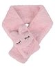 Kid-O-World Fur 3D Baby Animal Applique Detailed Muffler - Light Pink