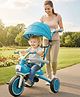 R for Rabbit Tiny Toes Karizma Tricycle for Kids with Light & Music, Parental Control, EVA Wheels, Foldable Footrest, Comfy Seat with Backrest, Baby Trike Cycle - Blue