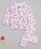 Sheer Love Cotton Knit Full Sleeves Unicorn Printed Coordinating Night Suit Set - Pink