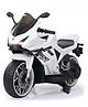 BAYBEE Motomunch Baby Battery Operated Bike for Kids with Hand Accelerator & Music, Rechargeable Ride on Toy Bike with LED Light, Baby Electric Bike for Kids to Drive 1 to 3 Years Boys Girls (White)