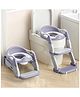 Baybee 3-in-1 Baby Potty Seat With Ladder for Kids, Baby Potty Chair Ladder Training with Splash Guard & Cushion Seat with 6 Height Adjustable | Toddler Toilet Potty Seat for Kids 1-3 Years (Purple)
