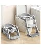 Baybee 3-in-1 Baby Potty Seat With Ladder for Kids, Baby Potty Chair Ladder Training with Splash Guard & Cushion Seat with 6 Height Adjustable | Toddler Toilet Potty Seat for Kids 1-3 Years (Grey)