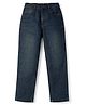Pine Kids Woven Full Length Washed Denim Jeans -Navy Blue