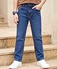 Pine Kids Woven Full Length Washed Denim Jeans - Navy Blue