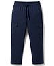 Pine Kids Cotton Elastane Woven Full Length Trouser Pant - Navy Blue