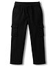 Pine Kids Cotton Elastane Woven Full Length Trouser Pant - Black