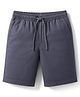 Pine Kids Cotton Elastane Woven Above Knee Length Solid Colour Shorts - Light Grey
