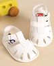 Kicks & Crawl Solid Velcro Closure Sandals - White