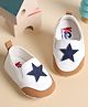 Kicks & Crawl Star Patch Detailed Slip On Booties - White