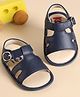 Kicks & Crawl Textured Buckle Closure Sandals - Blue