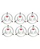 HAZEL Stainless Steel Trivet Stand Set of 6 | Heat Resistant Hot Pot Mat | Non-Slip Vessel Holder for Kitchen & Dining Table