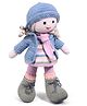 Bonfino Premium Handmade Miss Zelo Crochet Soft Toy with BIS Certified Pink & Blue - Height 28.5 cm