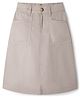 Pine Kids Cotton Woven Mid Calf Solid Skirt - Khaki