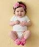 Babyoye 100% Bamboo Socks With Floral Applique & Headband - Pink